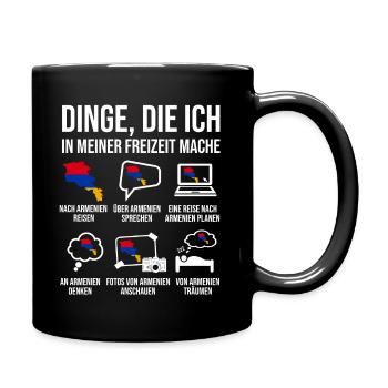 Armenien Spruch Heimatland Armenier - Tasse einfarbig - Schwarz - Rechts