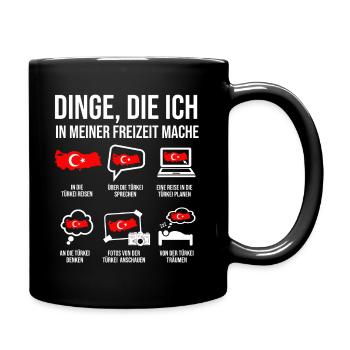 Türkei Shirt Heimatland Türkei für Türken - Tasse einfarbig - Schwarz - Rechts