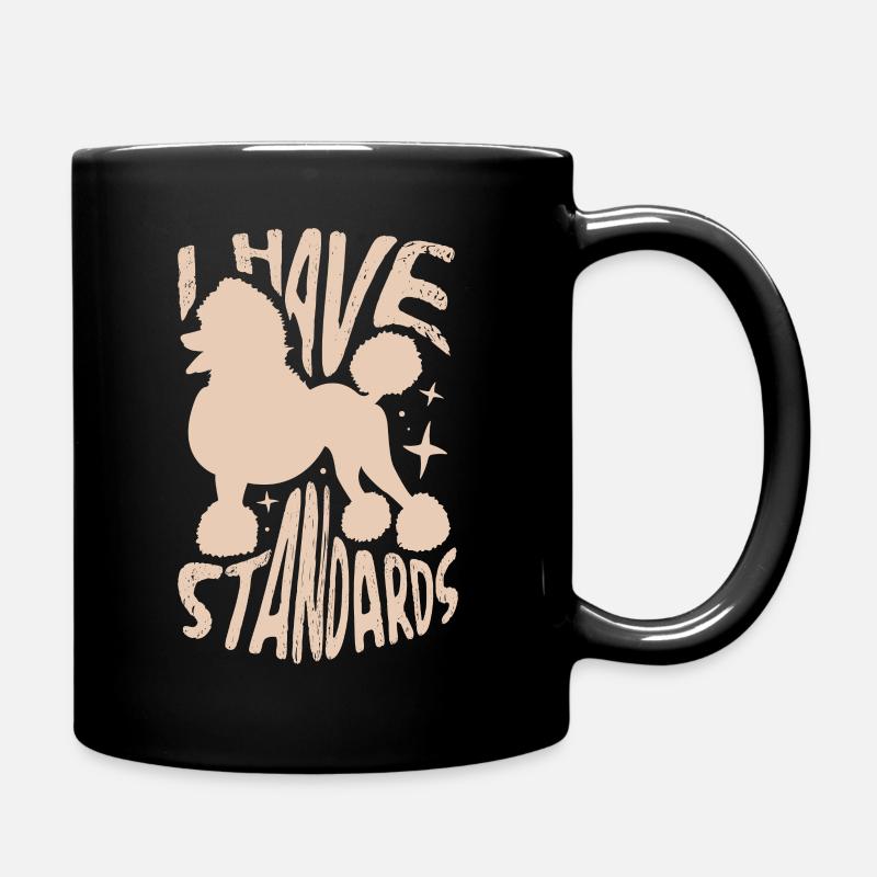 Poodle Design for a Poodle Lovers - Full Colour Mug - black