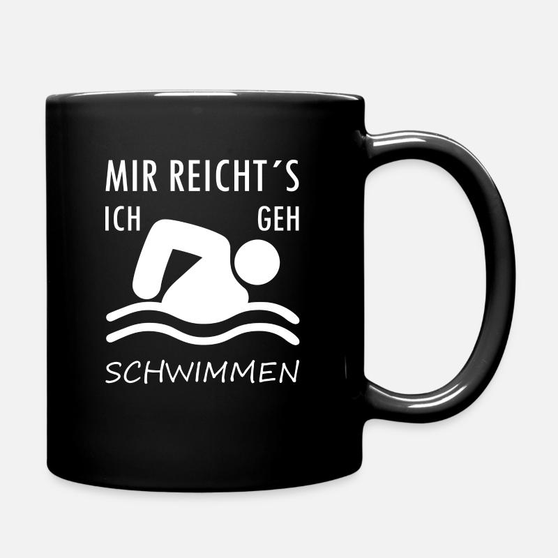Mir Reichts ich geh schwimmen - Rettungsschwimmer - Tasse einfarbig - Schwarz