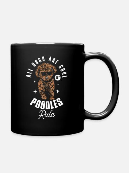 Poodle Design for a Poodle Lovers - Full Colour Mug - black