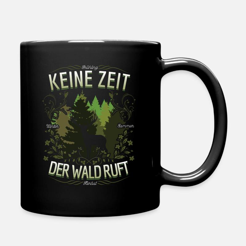 Pas de temps que la forêt appelle les cerfs la saison d’automne - Mug uni - noir
