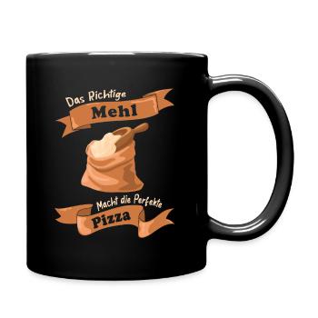 The right flour makes the perfect pizza - Full Colour Mug - black - Right