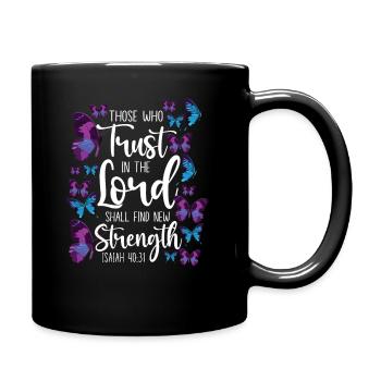 Christian Bible Verse Quote - Tasse einfarbig - Schwarz - Rechts
