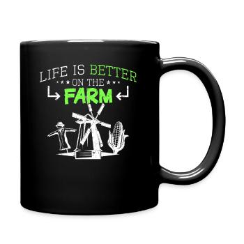 Farm Farm Saying - Full Colour Mug - black - Right