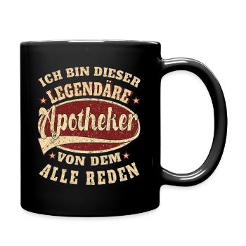 Apotheker Ich bin dieser legendäre Apotheker - Tasse einfarbig - Schwarz - Rechts