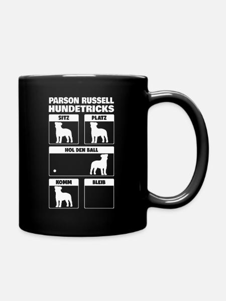 Parson Russell Terrier Hundetricks - Tasse einfarbig - Schwarz