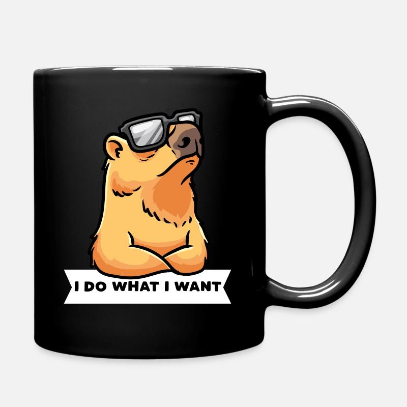 Capybara Wasserschwein Hartnäckig Capybara - Tasse einfarbig - Schwarz