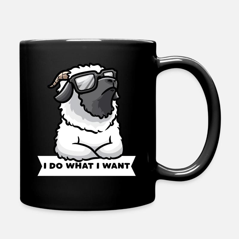 Moutons à nez noir du Valais têtus Moutons - Mug uni - noir