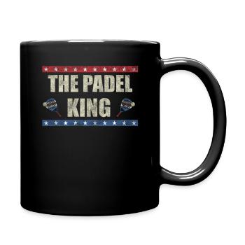 The Padel King America Flag Padel Player Paddle - Full Colour Mug - black - Right