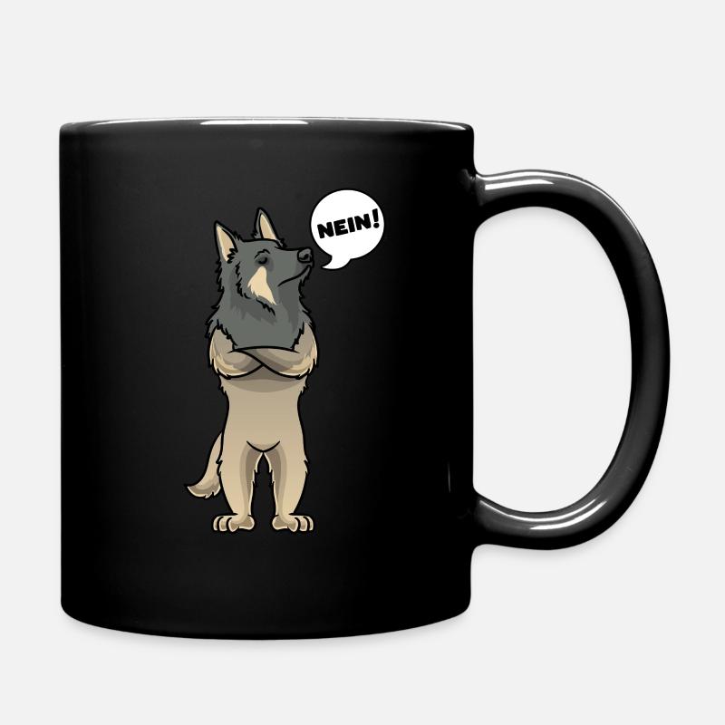 Sturer Tervueren Hund Belgischer Schäferhund - Tasse einfarbig - Schwarz
