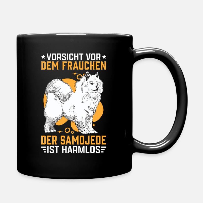 Samojede Frauchen Schlittenhund Samojedenspitz - Tasse einfarbig - Schwarz