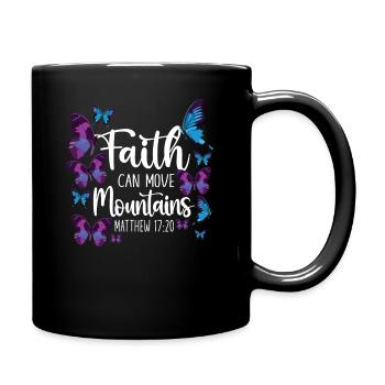 Christian Bible Verse Quote - Tasse einfarbig - Schwarz - Rechts
