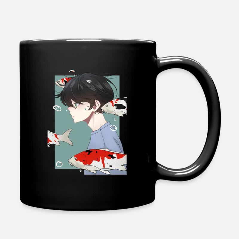 Anime Boy Koi Carp Esthétique Anime Merch - Mug uni - noir