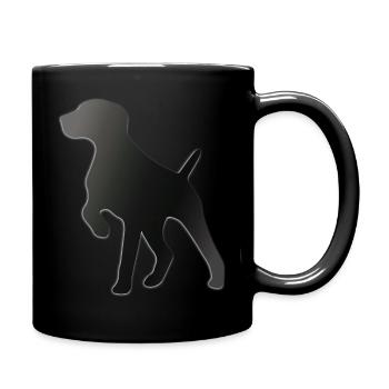 Deutsch Kurzhaar Zeiger GSP MOM PAPA Retro - Tasse einfarbig - Schwarz - Rechts
