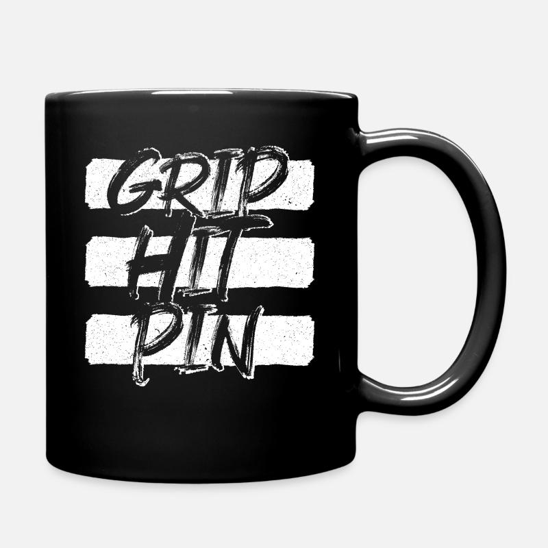 Grip Hit Pin Arm Wrestling Champion Arm Wrestler - Full Colour Mug - black
