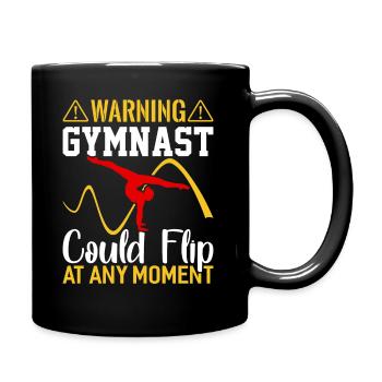 Gymnastik Sport Turnen Bodenturnen Turner Geschenk - Tasse einfarbig - Schwarz - Rechts