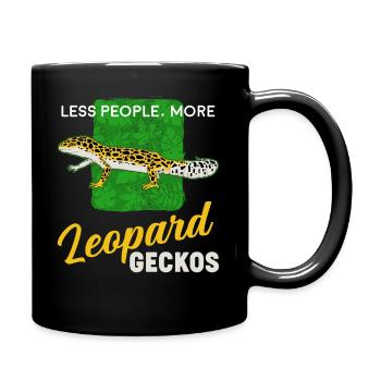 Reptilienliebhaber Weniger Menschen Mehr Leopard Geckos - Tasse einfarbig - Schwarz - Rechts