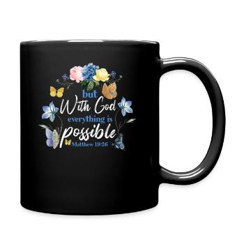 Christian Bible Verse Butterfly - Tasse einfarbig - Schwarz - Rechts