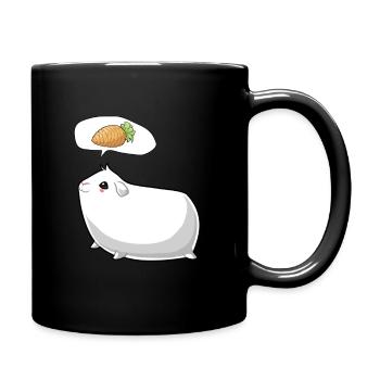 Meerschweinchen Mama Papa Lustiges - Tasse einfarbig - Schwarz - Rechts