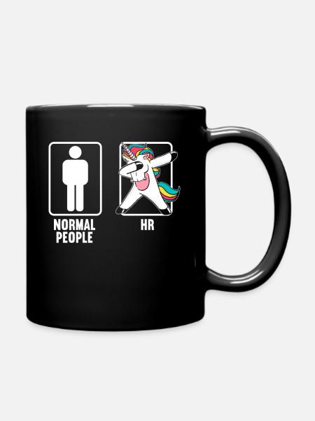 Normal People RH Licorne Magique HR Staff Manager - Mug uni - noir