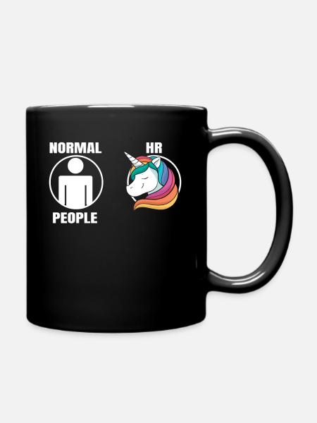 Normal People RH Licorne Magique HR Staff Manager - Mug uni - noir