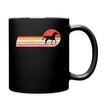 Équitation Vintage Équitation - Mug uni - noir - Droite