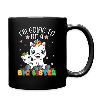 Sister Unicorn I'm Going To Be A Big Sister - Full Colour Mug - black - Right