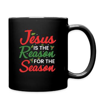 Jesus Is The Reason Of The Season - Full Colour Mug - black - Right
