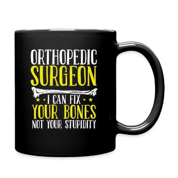 Orthopedic Bone Medical Doctor Orthopedist - Tasse einfarbig - Schwarz - Rechts