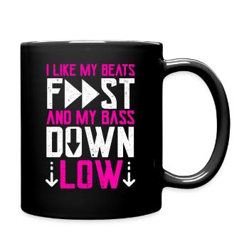 J’aime mes beats Fast Techno Music Raver - Mug uni - noir - Droite