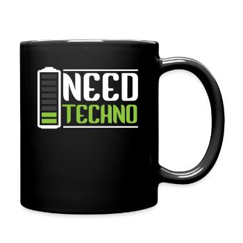 Besoin de Techno Music Raver - Mug uni - noir - Droite