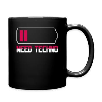 Besoin de Techno Music Raver - Mug uni - noir - Droite