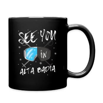 Alta Badia Snowboarding Hiking and skiing - Full Colour Mug - black - Right