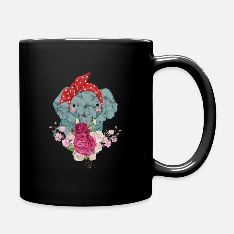 Elefant - Tasse einfarbig - Schwarz