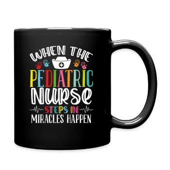 PEDS Nurse steps in Miracles Pediatric Nurse - Tasse einfarbig - Schwarz - Rechts