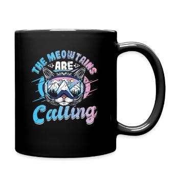 The Meowtains Are Calling Ski Goggles - Full Colour Mug - black - Right