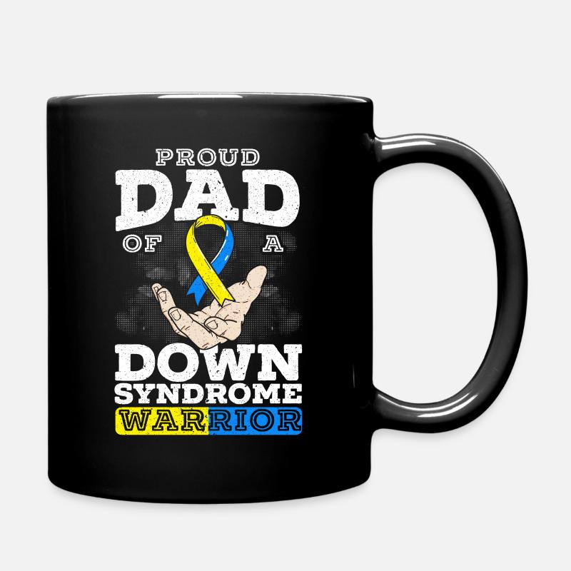 Stolzer Vater eines Down-Syndrom-Kriegers Trisomie 21 - Tasse einfarbig - Schwarz