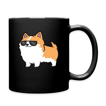 Cool Corgi Dog avec lunettes de soleil Cooler Corgi - Mug uni - noir - Droite