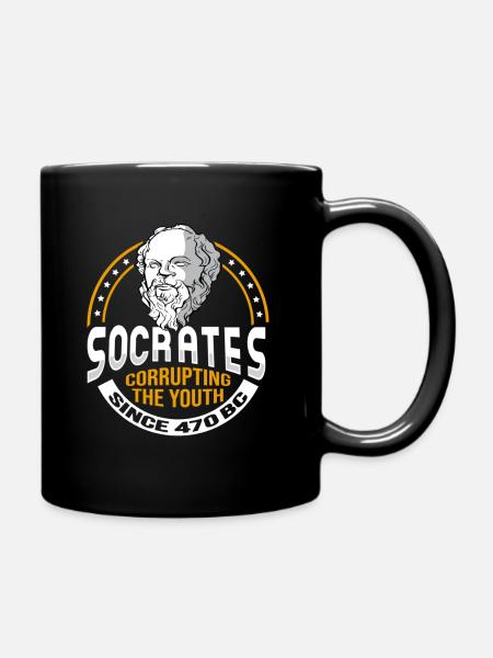 Socrates Meme for a Philosopher - Full Colour Mug - black