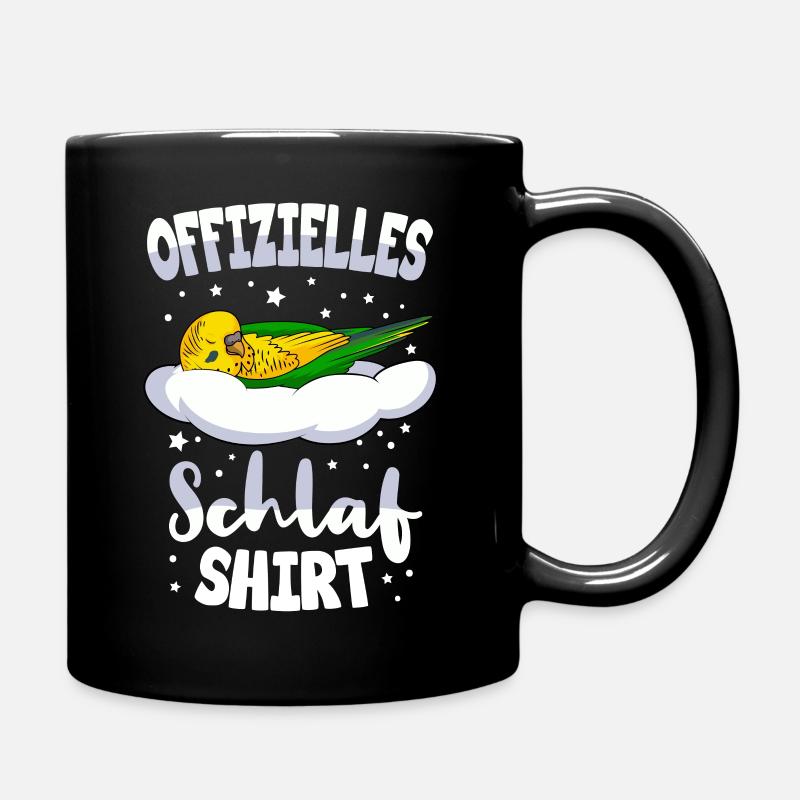 Offizielles Schlafshirt Wellensittich Schlafen - Tasse einfarbig - Schwarz