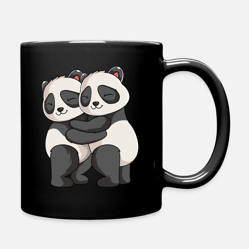 Panda Liebhaber Pandabär Mädchen Kinder - Tasse einfarbig - Schwarz