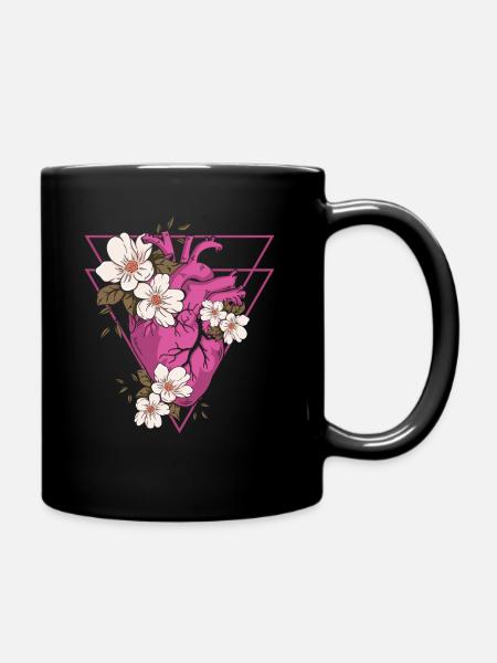Fleurs gothiques - Mug uni - noir