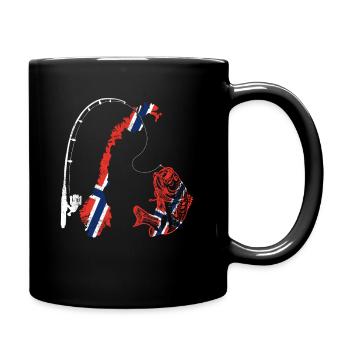 Fishing Trip To Norway Fishing in Norway - Full Colour Mug - black - Right