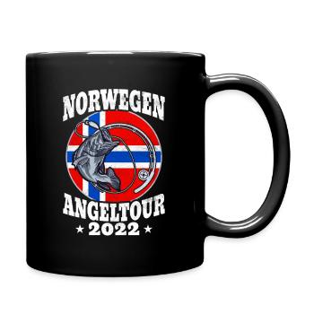 Norwegen Angeltour 2022 Angeln in Norwegen - Tasse einfarbig - Schwarz - Rechts