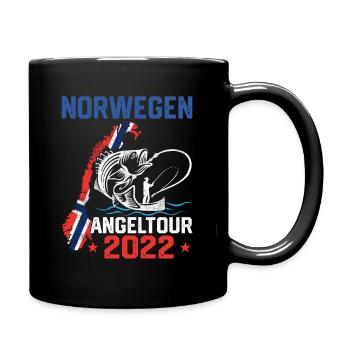Norwegen Angeltour 2022 Angeln in Norwegen - Tasse einfarbig - Schwarz - Rechts