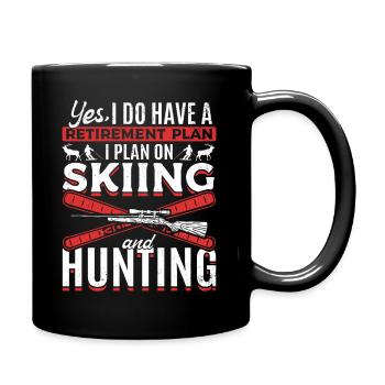 Retirement Plan Skiing Hunting Skier Jäger - Full Colour Mug - black - Right