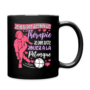 Pétanque Boules Tireur Pointeur Pétanque Joueur - Mug uni - noir - Droite