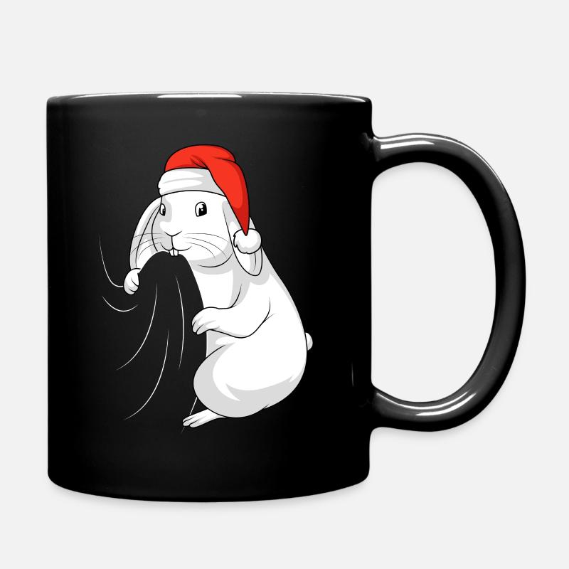 Hasen Weihnachten Hase Kaninchen - Tasse einfarbig - Schwarz