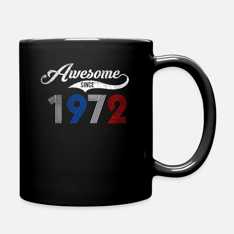 Awesome Since 1972 50th Birthday - Full Colour Mug - black